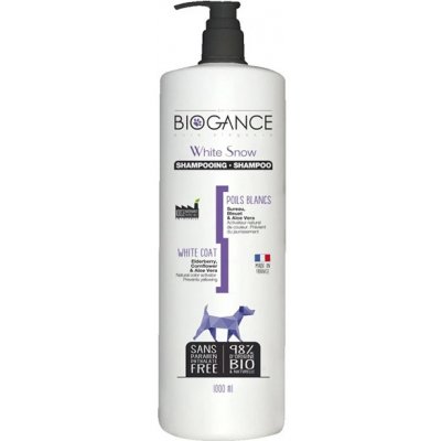 Biogance Šampon White Snow na bílou/světlou srst 1 l – Hledejceny.cz