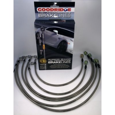 Goodridge - sada pancéřových brzdových hadiček - Ford Sierra GBC/GBG/GB4 1/87-2/93 + Turnier BNC/BNG 08/82-02/93 (vzadu destičky) – Zbozi.Blesk.cz