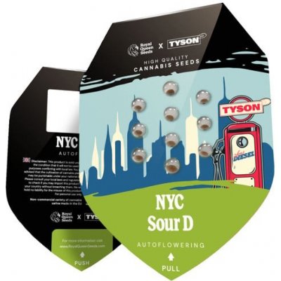 Royal Queen Seeds NYC Sour D AUTO semena neobsahují THC 3 ks – Zboží Dáma