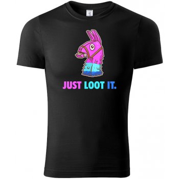 Fortnite tričko Just Loot It černé