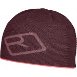Ortovox Vlněná čepice merino Logo Knit beanie winetasting vínová – Sleviste.cz