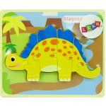 mamido Dřevěné puzzle pro nejmenší dinosaurus žluté – Hledejceny.cz