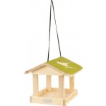 Esschert Design Závěsné krmítko pro ptáky Elisa 19,5 x 24 x 24 cm dřevo hnědá zelená – Zboží Dáma