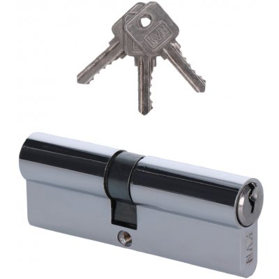 EURO 30/50mm, niklová, 3 klíče, šroub M5x65mm – Sleviste.cz
