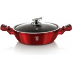 Berlingerhaus Pekáč kulatý s mramorovým povrchem a poklicí 28 cm Burgundy Metallic Line BH-1263 – Zboží Dáma