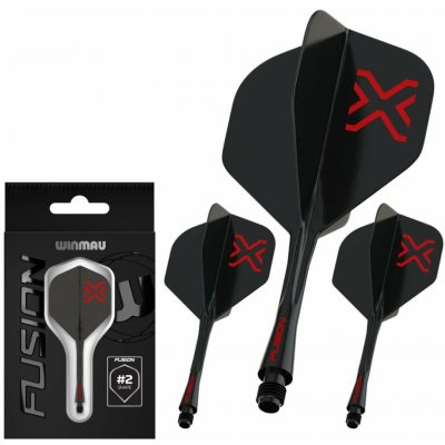 Winmau Fusion Blade X černé integrované No2 a dlouhé násadky – Zboží Dáma