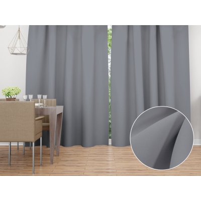 Biante Dekorační závěs Rongo RG-068 Šedý 140x250 cm – Hledejceny.cz
