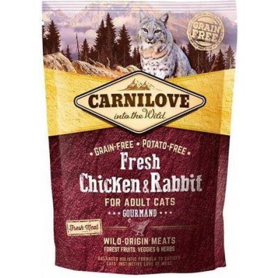 CARNILOVE Cat fresh Chicken&Rabbit bez obilovin s kuřecím masem a králíkem 0,4 kg