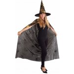 RAPPA plášť černý s kloboukem čarodějnice Halloween – Zboží Dáma