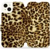 Pouzdro a kryt na mobilní telefon Apple Mobiwear flip Apple iPhone 15 Plus - VA33P Leopardí vzor