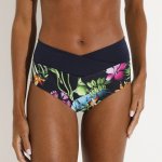 Plavkové kalhotky s vysokým pasem Banna nám. modrá vícebarevná – Sleviste.cz