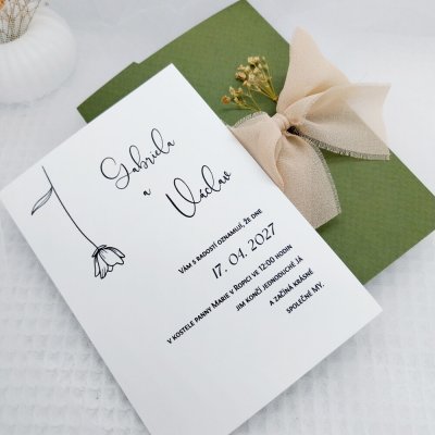 Svatební oznámení S růžičkou 1 – Hledejceny.cz