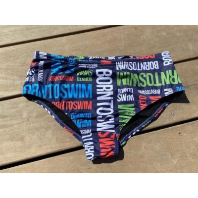 BornToSwim Logo Brief Navy – Zboží Mobilmania