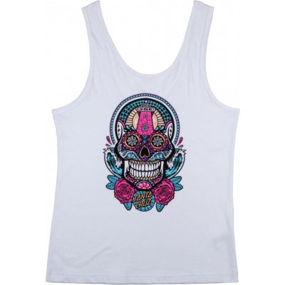 Santa Cruz Sugar Skull Vest White WHITE – Hledejceny.cz