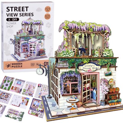 Tomido dřevěné 3D puzzle Květinářství 243 ks osvětlení – Hledejceny.cz