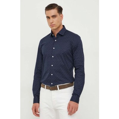 Calvin Klein pánská košile slim s klasickým límcem K10K112104 tmavomodrá