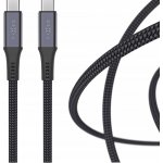 Fixed FIXDBP-CC2-GR Dlouhý nabíjecí a datový opletený FIXED s konektory USB-C/USB-C, PD 3.1, USB4gen2 20Gbps, 4K60Hz, 240W, 2m, šedý – Zboží Živě