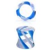 Piercing Šperky4U plug do ucha PL01021-04WB bílá/modrá