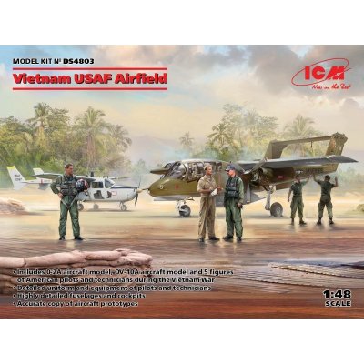 ICM Vietnam USAF Airfield OV-10A O-2A 5 figurek DS4803 1:48