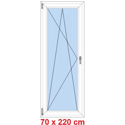 Soft Balkonové dveře otevíravé a sklopné Winchester/Bílá levé 70 x 220 cm – Sleviste.cz