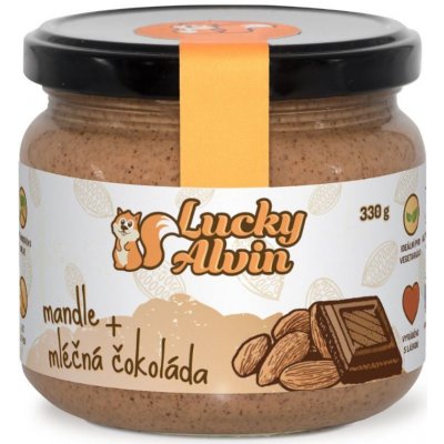 Lucky Alvin mandlový krém s mléčnou belgickou čokoládou mléčná čokoláda 330 g