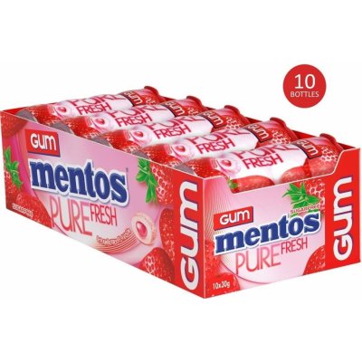 Mentos Pure Fresh Gum Strawberry 10 x 30 g – Zboží Dáma