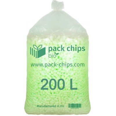 T-Pack WSL200G0001 Fixační výplňová tělíska Pack Chips BIO, 200 litrů, zelená – Zboží Dáma