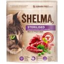 Shelma Bezobilné kompletní krmivo pro sterilizované kočky bohaté na čerstvé hovězí 1,4 kg