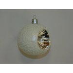 ONREX Vánoční ozdoba skleněná koule bílá reflektor pr. 7 cm – Sleviste.cz