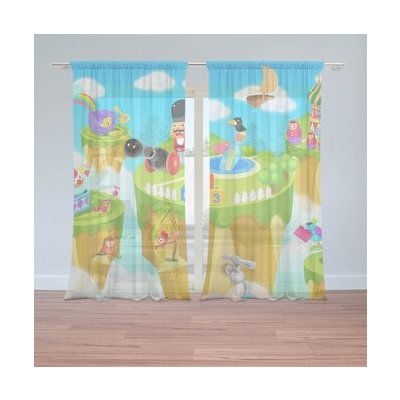 Sablio Záclony Dětský motiv 2: 2ks 150x250cm – Hledejceny.cz