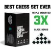 Šachové figurky a šachovnice Best Chess Set Ever Black Board 3X