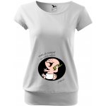 Těhotenské tričko Haloo mamí slyšíš mě? Bílá – Zboží Mobilmania