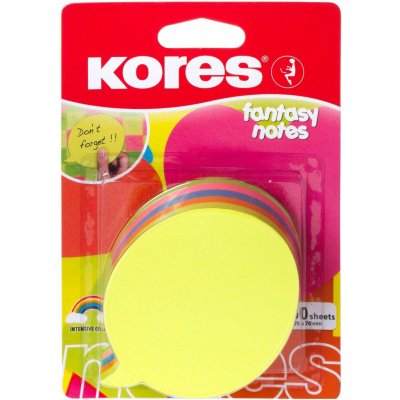 Kores Neonové bločky 70x70mm tvar bubliny / 250 lístků, mix 5 barev (48707) – Hledejceny.cz