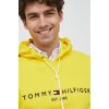Pánská mikina Tommy Hilfiger žlutá s kapucí s aplikací