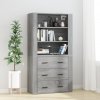 Příborník do zásuvky zahrada-XL Skříň highboard šedá sonoma kompozitní dřevo 3185397