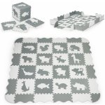 Ecotoys Pěnová puzzle podložka Animals šedá 36 kusů – Zboží Dáma
