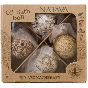 Natava Oil Bath Balls Mix 4 x 50 g dárková sada