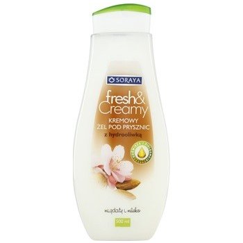 Soraya Fresh & Creamy krémový sprchový gel s vyživujícím účinkem mandle a mléko 500 ml