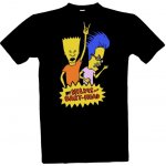 Tričko s potiskem Panské tričko Simpsons MTV pánské Černá