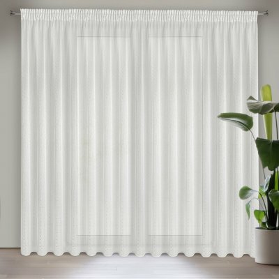 EUROFIRANY ZÁCLONA NA PÁSCE SIBEL 400X250 CM BÍLÁ – Hledejceny.cz
