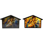 Harasim velkoobchod s. r. o. LED vitráž, kovový betlém - 20 × 6 × 15 cm – Hledejceny.cz