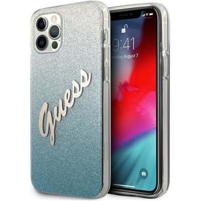 Pouzdro Guess iPhone 12/12 Pro Glitter Gradient Script modré – Hledejceny.cz