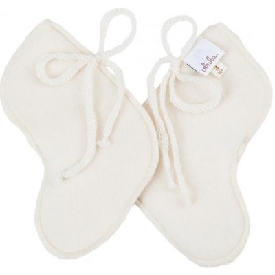 Merino Novorozenecké ponožky Bílá – Zboží Mobilmania