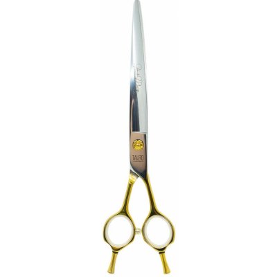 Tauro Pro Line Nůžky Janita Plunge zahnuté zlaté kroužky pro levoruké 19 cm – Hledejceny.cz