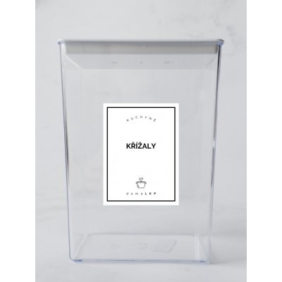 DomaLEP KŘÍŽALY bílá samolepka na dózu tučné písmo 6 x 8 cm – Zboží Dáma