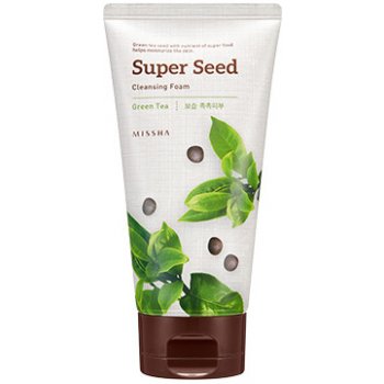 Missha Super Seed Green Tea čistící pleťová pěna s extraktem semen zeleného čaje (Moisturizing Cleansing Foam) 150 ml