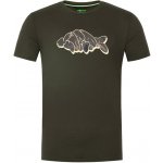 Korda Tričko Outline Tee Dark Olive – Zboží Mobilmania