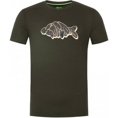 Korda Tričko Outline Tee Dark Olive – Zboží Mobilmania