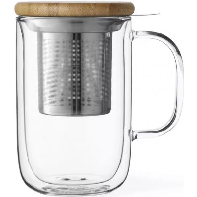 Viva Scandinavia Hrnek na čaj s infuzérem BALANCE dvojstěnný sklo 500 ml – Zboží Mobilmania