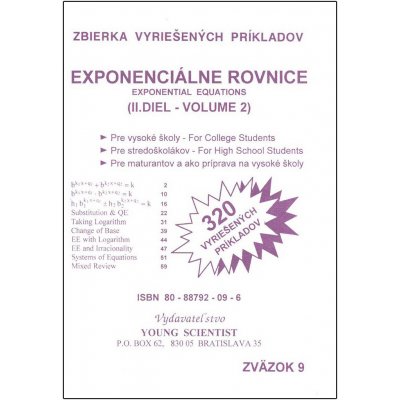 Exponenciálne rovnice - II. diel - Marián Olejár, Iveta Olejárová – Hledejceny.cz